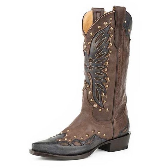 Stetson Western Boots Womens Eagle Brown 12-021-6105-0923 (EUC) - Picture 1 of 7